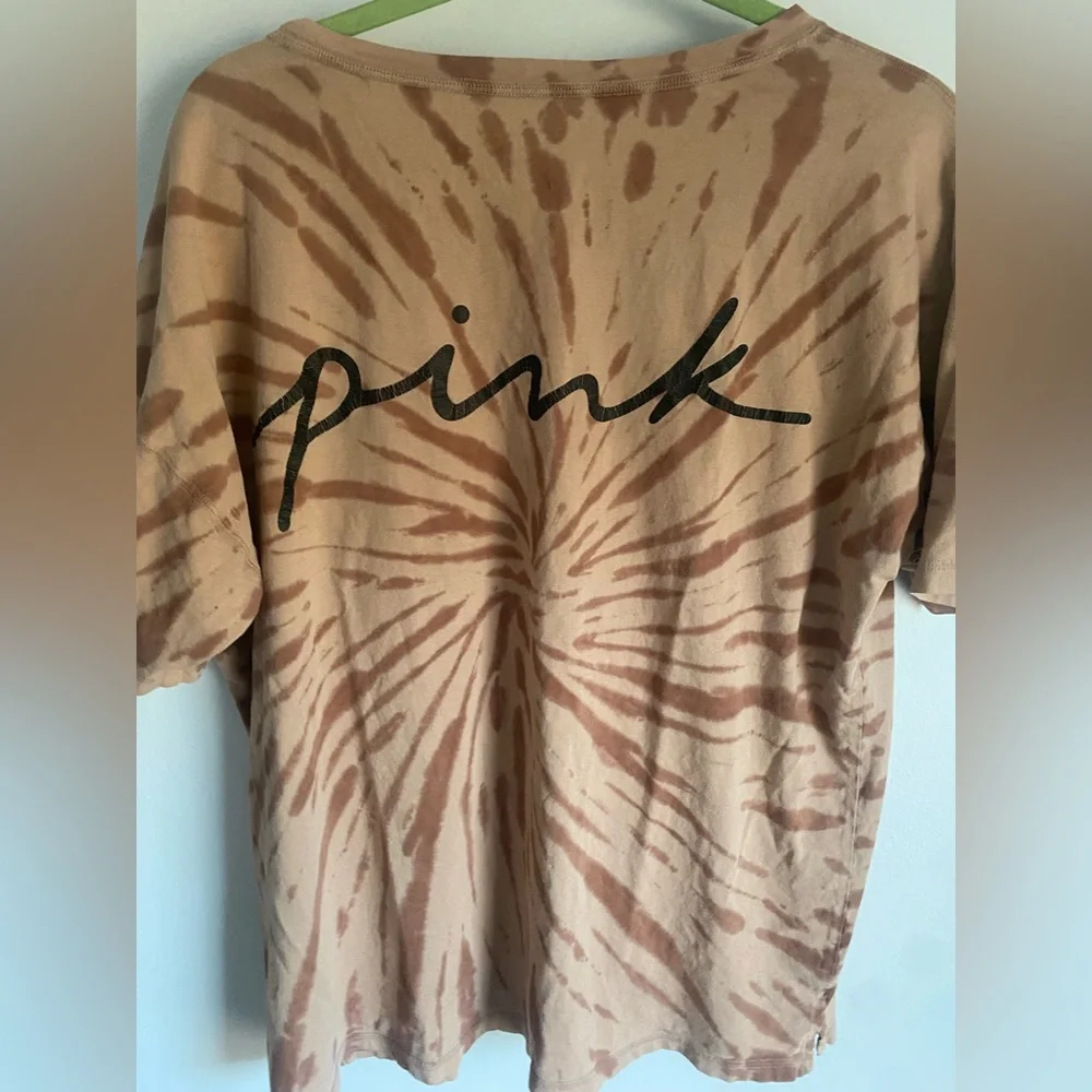 PINK Victoria's Secret Tan Tie-Dye Tee - Picture 1 of 2
